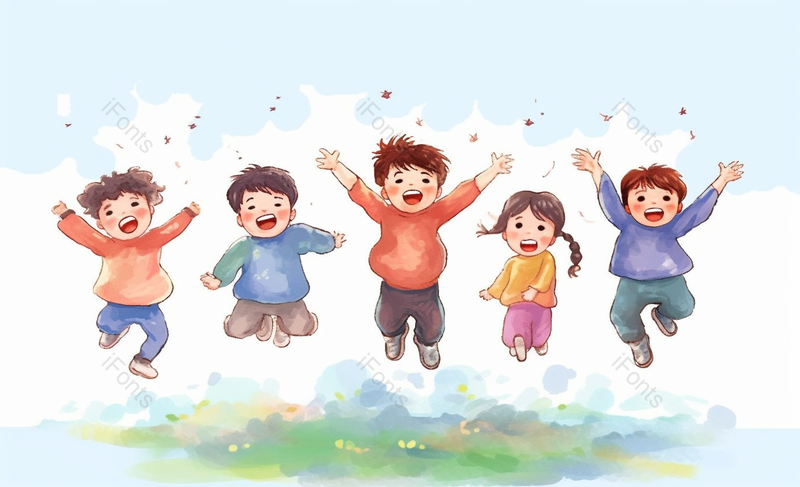 开心孩子们儿童节插画人物背景,插画/手绘图,插画/手绘图库,插画/手绘图下载,插画/手绘